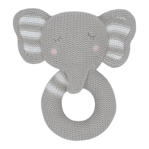 Eli the Elephant Knitted Rattle