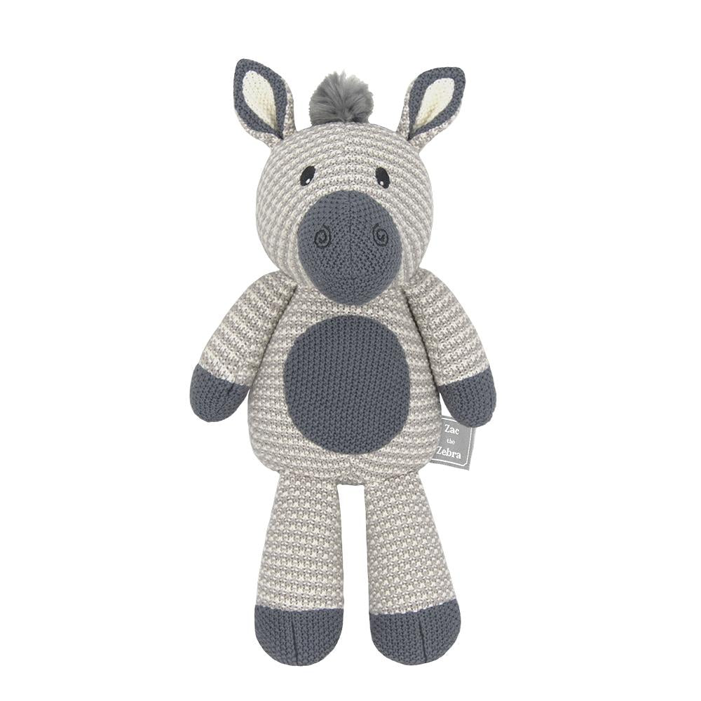 Zac the Zebra Knitted Toy