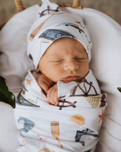 Load image into Gallery viewer, Snuggle Hunny Kids Baby Jersey Wrap &amp; Beanie Set - Shipwreck
