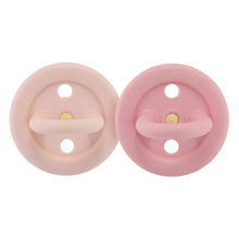 Load image into Gallery viewer, Bumi Bébé Pacifier 2-pack Round 3-36 months - Pink &amp; Rose
