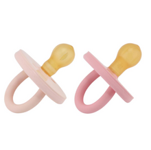 Load image into Gallery viewer, Bumi Bébé Pacifier 2-pack Round 3-36 months - Pink &amp; Rose
