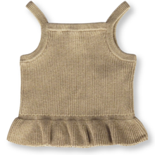 Grown Ribbed Frill Top - Goldie