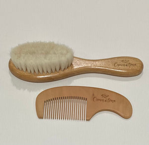 Goat Hair Brush & Combe Set