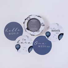 Load image into Gallery viewer, Snuggle Hunny Kids Reversible Milestone Cards -  Cloud Chaser &amp; Indigo

