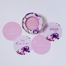 Load image into Gallery viewer, Snuggle Hunny Kids Reversible Milestone Cards - Floral Kiss &amp; Blossom Pink
