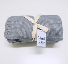 Load image into Gallery viewer, Mini &amp; Me Cable Knit Baby Blanket
