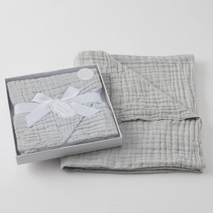 Grey Double Muslin Cotton Blanket
