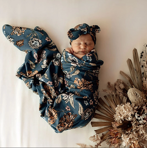 Snuggle Hunny Kids Baby Jersey Wrap & Topknot Set - Belle