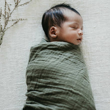 Load image into Gallery viewer, Snuggle Hunny Kids Organic Muslin Wrap - Dusty Olive
